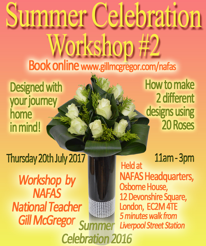 Flower Arranging Workshop Thursday 20th July "Summer Celebration" - Nafas Headquarters