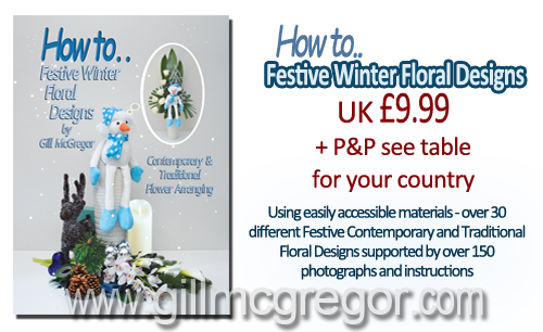 Over 30 different Festive Flower Arranging Designs with over 150 photographs & instructions 