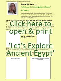 Click to Print - Auntie Gill Says Let´s explore Ancient Egypt