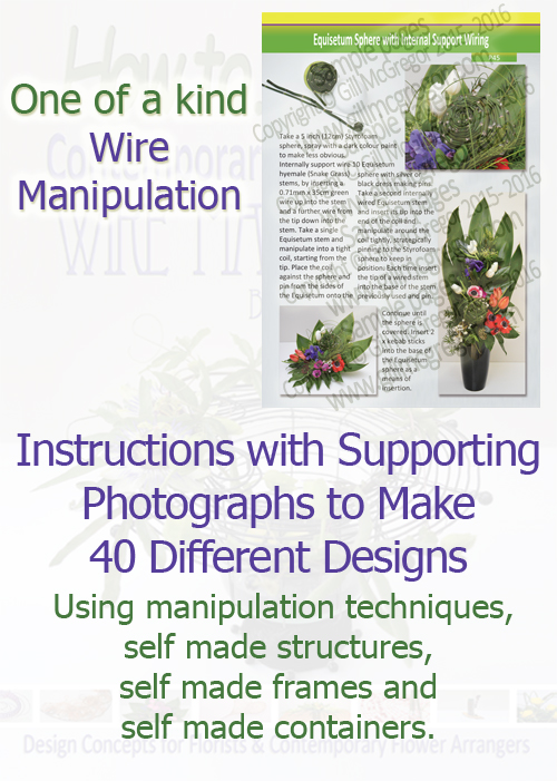 Flower Arranging Books by Gill McGregor 'Contemporary Floral design - Wire Manipulation' 