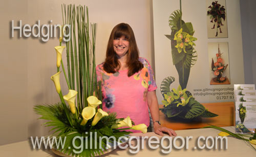 Flower Arranging Video Lesson showing the Contemporary Flower Arranging Technique - Hedging