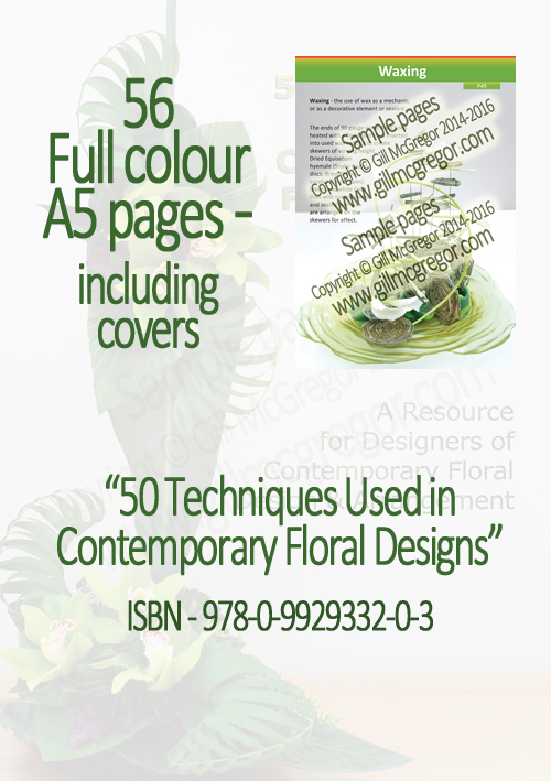 Flower Arranging Books by Gill McGregor | 50 Techniques Used in Contemporary Floral Designs 