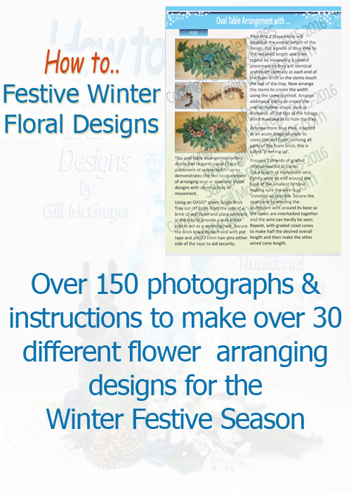 Flower Arranging Books by Gill McGregor 'Festive Winter Floral Designs' 