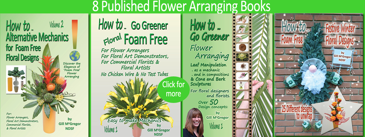 8 Published Flower Arranging Books