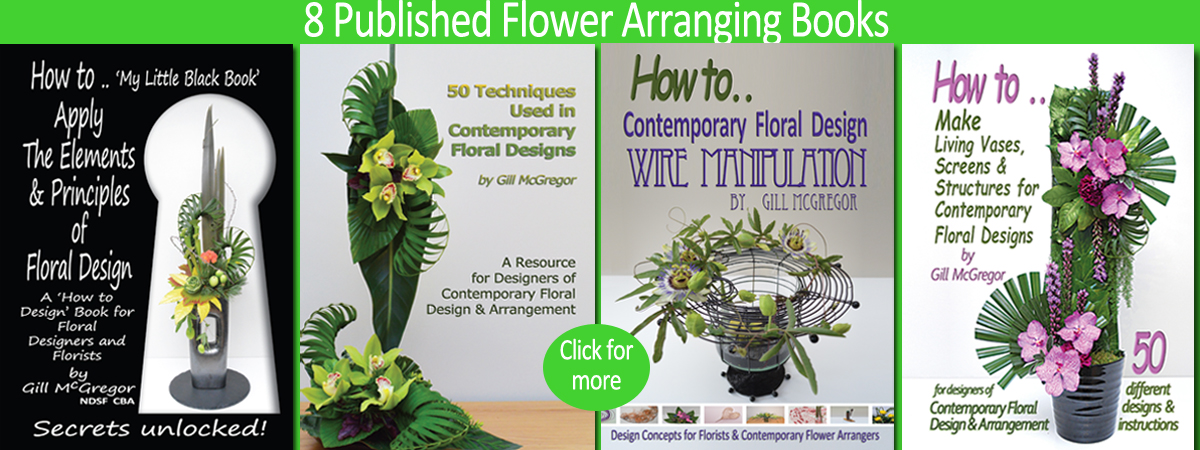 8 Published Flower Arranging Books